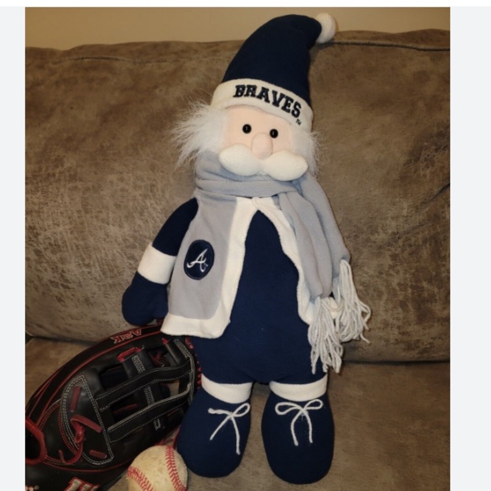 NWT Atlanta Braves 26” Plush Stuffed Toy Santa Claus Figure w/ Polyester Fiber
